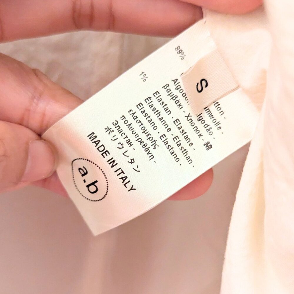 Apuntob Round Collar Cotton Corduroy Jacket in Milk (Lait), Size Small - Picture 6 of 9
